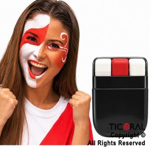 MAQUILLAJE BANDERITA RIVER TRICOLOR BLANCO ROJO Y BLANCO EN BARRA 6 GR (8513 B)